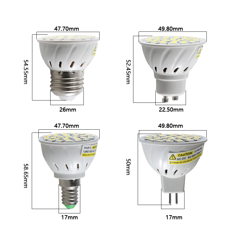 6 шт. лампада led e27 E14 MR16 GU10 3 Вт прожектор низкого напряжения Ac Dc10v до 30 в энергосберегающая лампа 12 24 В вольт точечная лампа освещение