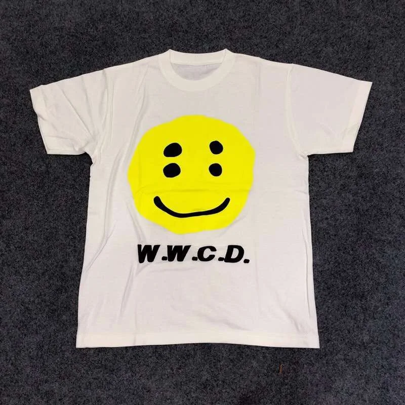 CPFM w. W. C. D длинная футболка мужская летняя стильная футболка s футболки как можно скорее Рокки смайлик уличная Мужская хлопковая футболка