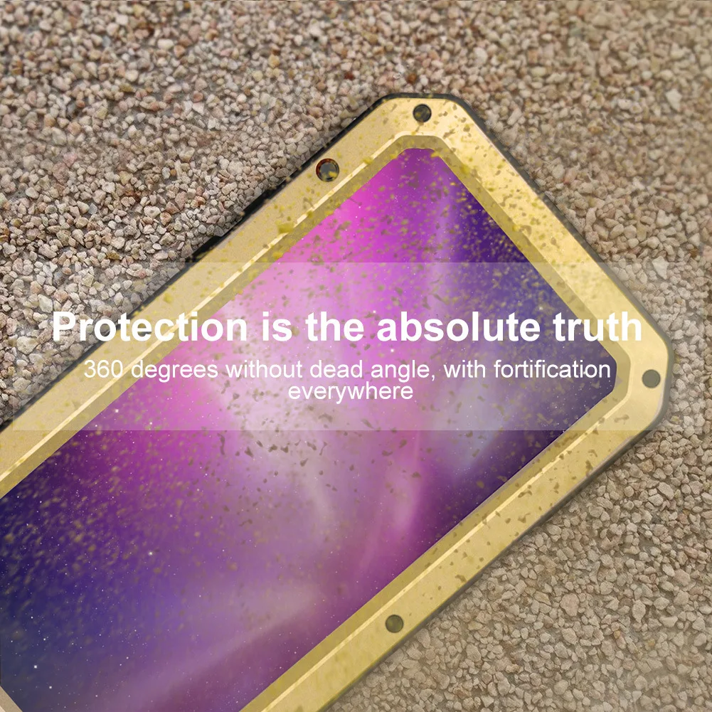 Premium Shockproof Metal Case with 360-Degree Protection & Gorilla Glass Film