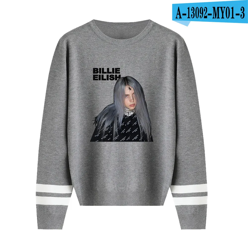 As picture Новинка, Harajuku, вязаные свитера с круглым вырезом Billie Eilish, подходят для весны и осени, мужские и женские свитера, Мужская и Женская Удобная одежда - Цвет: As picture