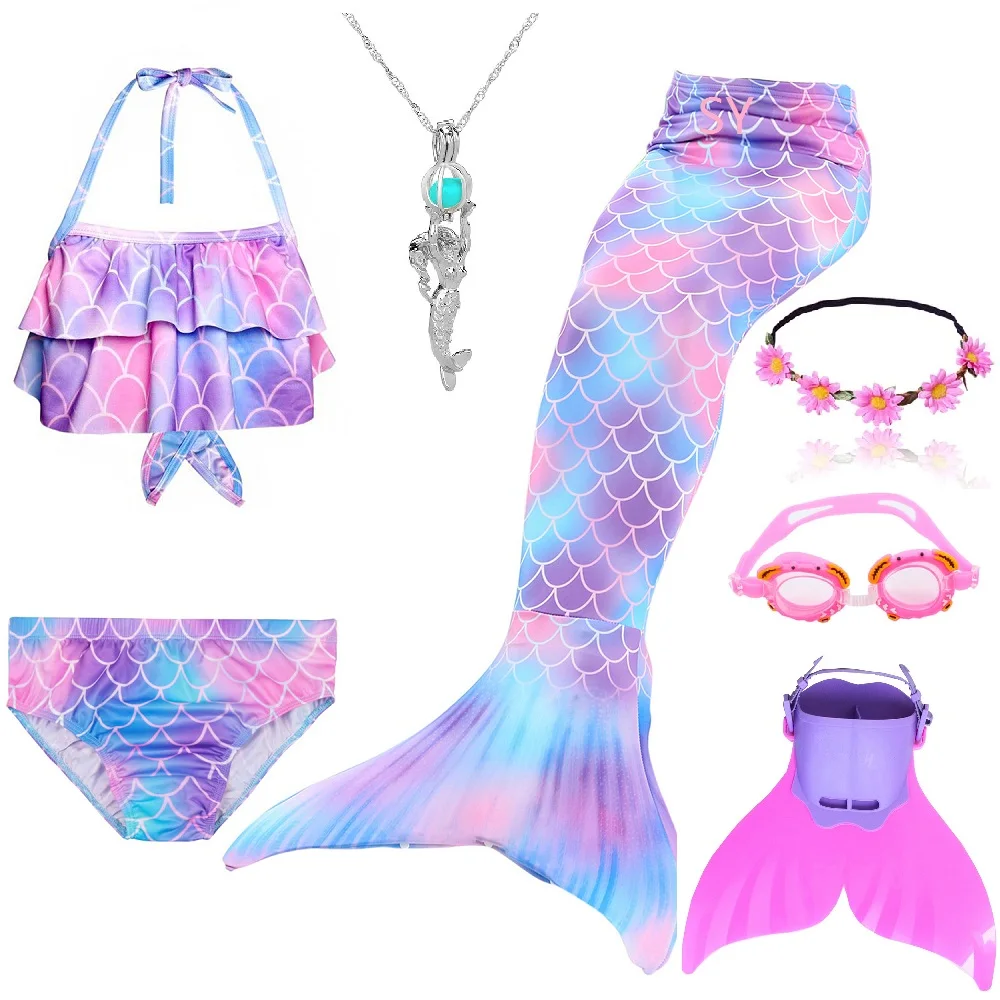 Женский костюм Русалочки купальный купальник с моноластами хвостом и