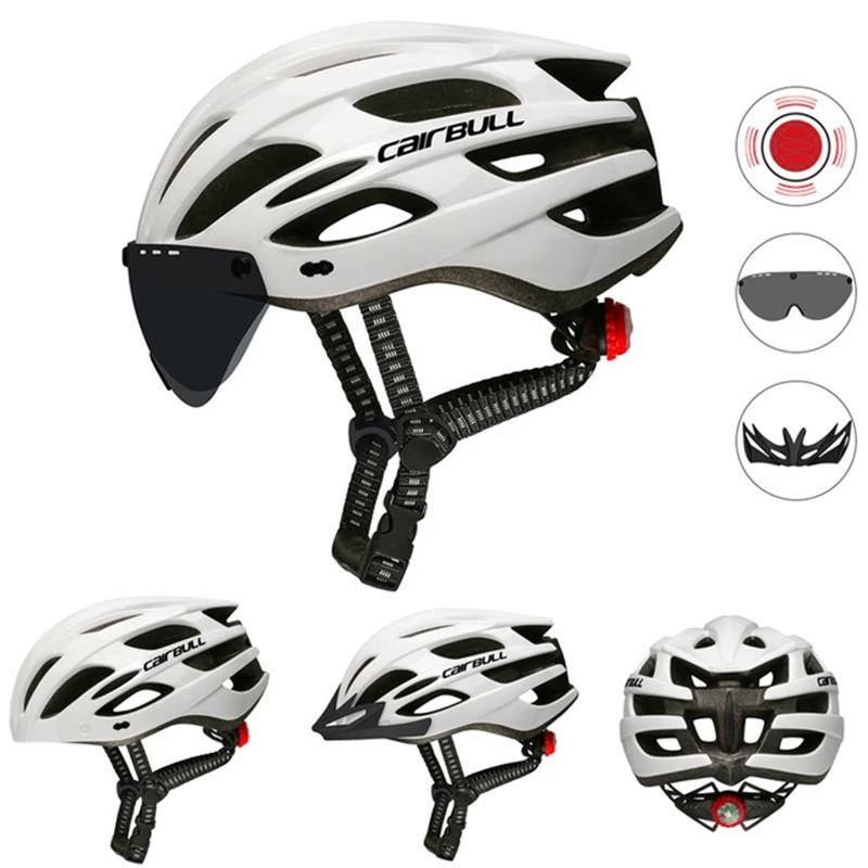 Велосипедный дорожный горный шлем интегральный велосипед для триатлона шлемы мужские гоночный велосипед шлем с солнцезащитным козырьком линзы очки