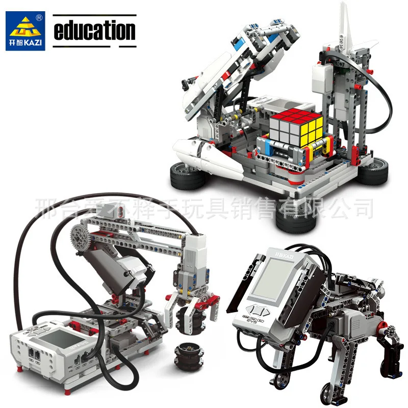 

KAZI EV5 Science Compatible EV3 45544 Programming Robot Assembled Building Blocks Toy 9898 Children AI Education