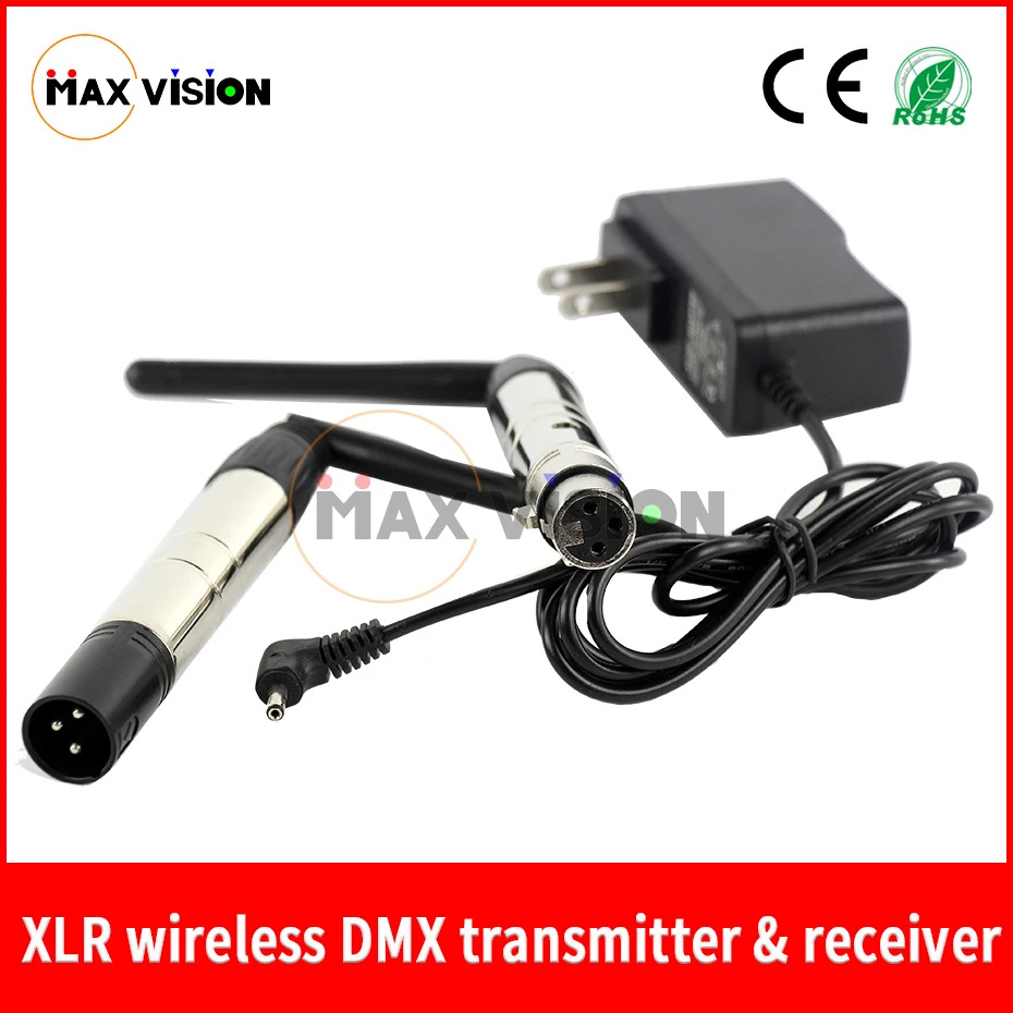 

Mini 2.4g Ism Dmx Wireless Male & Female 2 In 1 Xlr Receiver & Transmitter For Stage Light and dmx controller