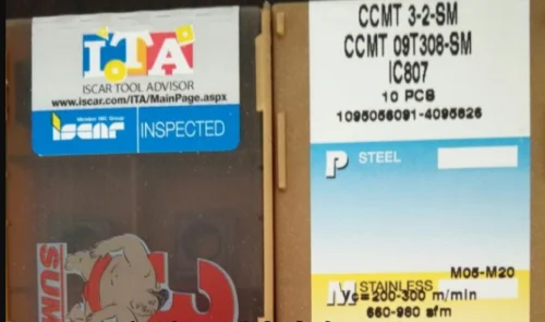 ISCAR 10 шт. карбидные вставки CCMT09T308-SM IC807
