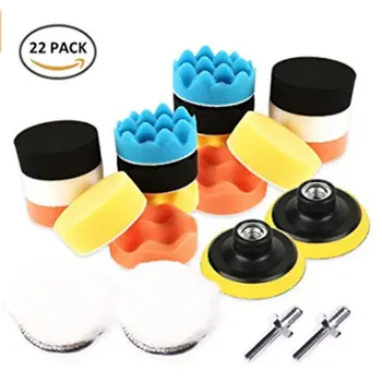 

22pcs 3 Inch Multifunctional Wave Sponge Car Polishing Waxing Set Kits Car Styling Tools Polished Restore Car Body Coating