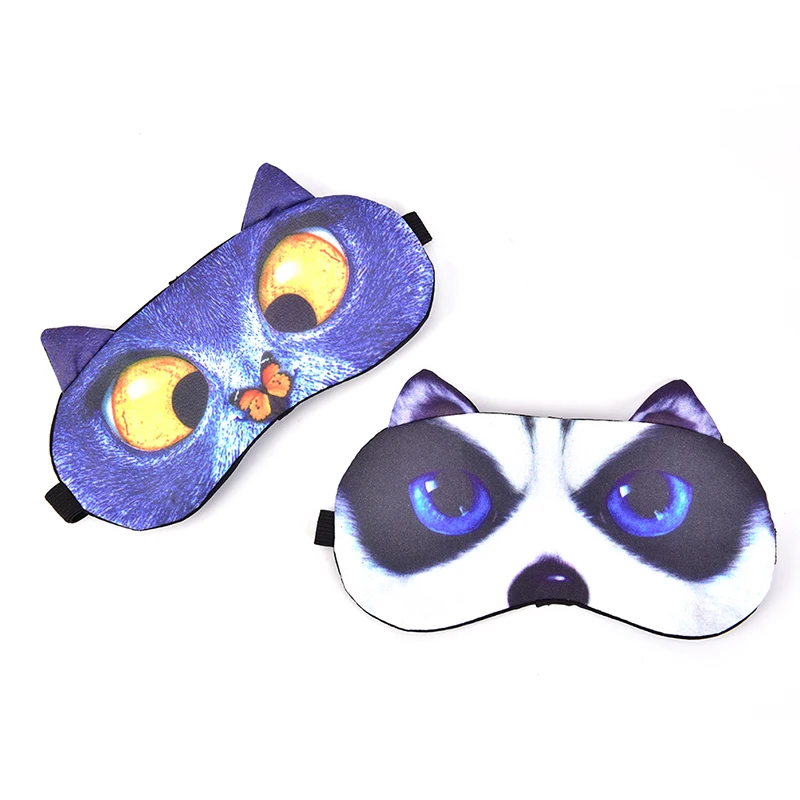 Cotton Cat Dog Sleeping MASK Soft Blindfold Eyepatch Women Men Sleep Eyeshade Eye Cover Cute Sleep Mask Eyeshade Cover Eye Mask