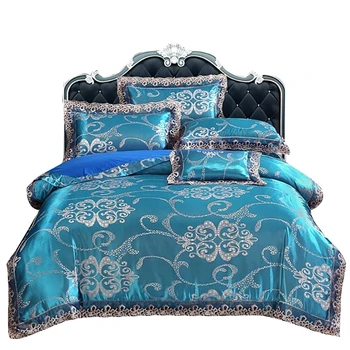 

Nordic Style Silk Bedding Set Queen Size Satin Duvet Cover Sets High-end Solid Color Bed Set 2pcs/3Pcs/4pcs Free Shipping