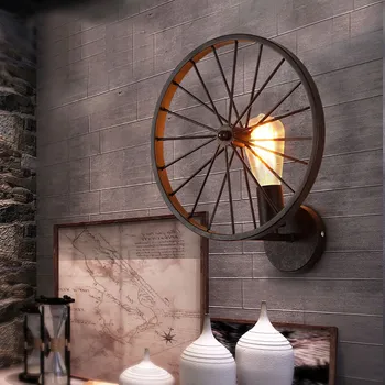 

E27 Vintage Retro LOFT Industrial Style Metal Art Restaurant Cafe Wall Lamp American wall light fixtures - no bulbs A1