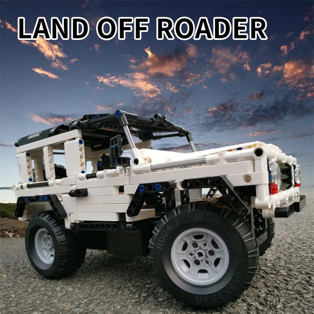 

kids toys игрушки 2.4G Remote D-efender SUV RC Car Moc Building Blocks DIY Children Off-Road Truck наклейки наклейки Accessories