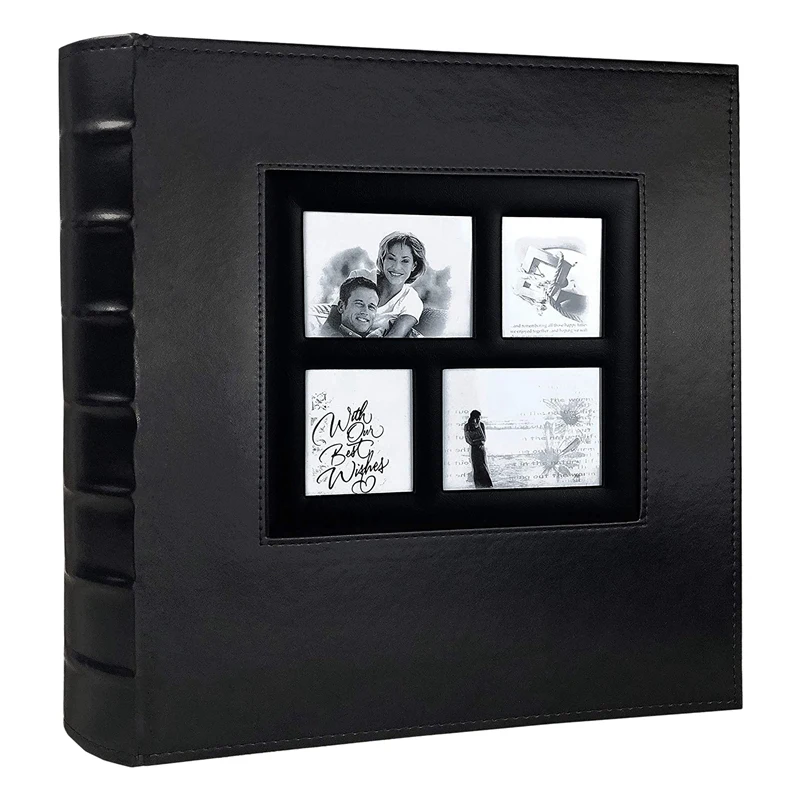 Фотоальбом вмещает 4X6 400 фотографий страниц большой емкости кожаный чехол Binder