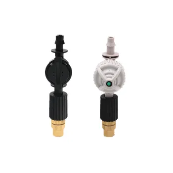 

20PCS Brass Misting Sprinkler With Black Antileak Connector Garden Watering Accessory Micro Drip Irrigation Fittings