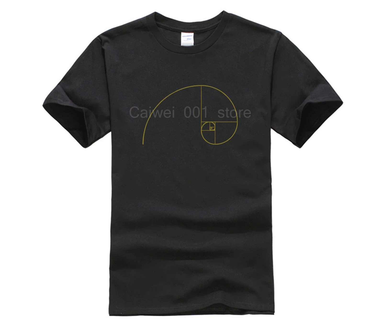 Индивидуальная футболка Золотое соотношение Фибоначчи phi спиральная