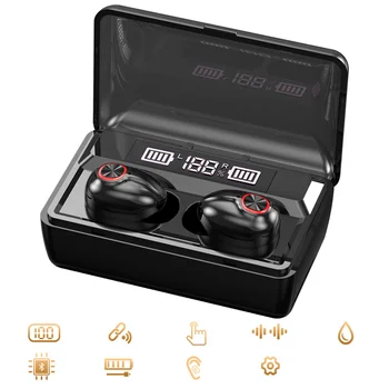 

KOOYUTA T15 TWS Bluetooth 5.0 Mini Earphoen 3500mah Charging Box Sports Running Headset Support iOS/Android Phones HD Call