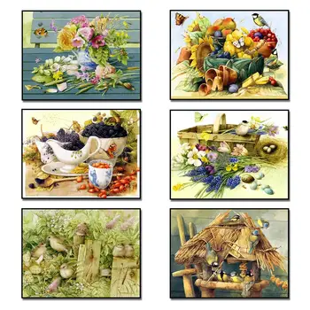 

Diamond Painting Full Square/Round Drill Diamond Embroidery Flowers & Birds Pictures with Rhinestones Arts & Crafts Home Decor