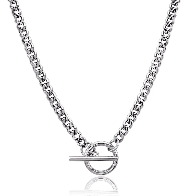トラヴィスワーカー　OVAL LINK NECKLACE WITH T-BAR Women's Oval Link T-Bar Chain Necklace Gold | VIRAGE London