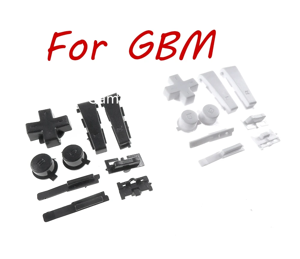10Set Per Nintend Gbm Console Shell Button Keys Parts Sostituzione Clear Full Buttons Set L R A B D-Pad Keyboard