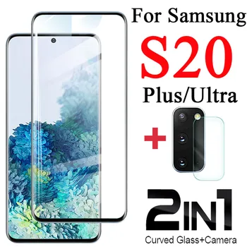

2in1 Glass For Samsung Galaxy s20 s20ultra s20plus Screen Protector s 20 Plus 20plus 20s Glas With Camera Lens Protection Film