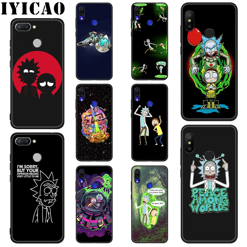 IYICAO Rick And Morty Funny Soft Silicone Case for Xiaomi Redmi K20 6 Pro 7 7A 6A 5 Plus 5A 4A 4X S2 Go |