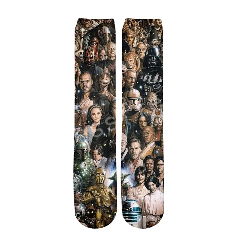 

Tessffel Star Wars Darth Vader New Fashion Harajuku casual Unisex 3Dfull Print boys/girls/mens/womens funny ankle socks style-3
