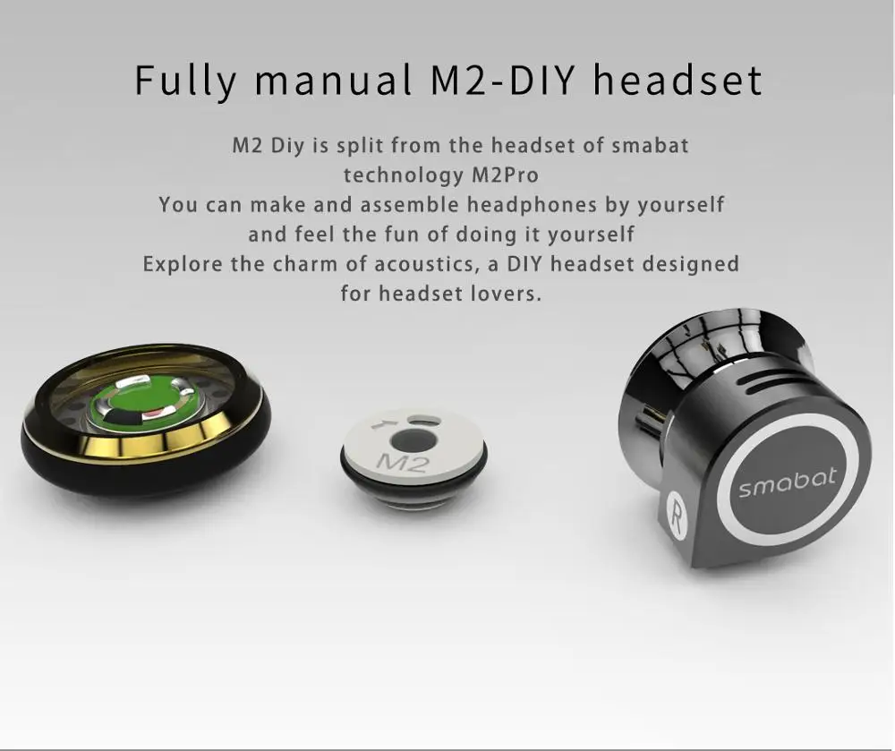 Smabat M2 modular headset DIY assembly mmcx parts