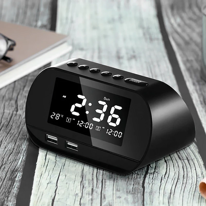 BESTDigital будильник, будильник с fm-радио и usb зарядным интерфейсом, календарь/температурный дисплей