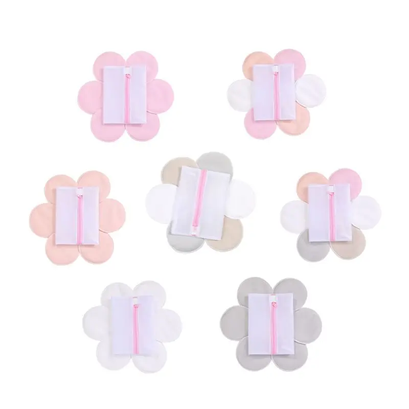 

Bamboo Nursing Breast Pads Breastfeeding Nipple Pad for Maternity Reusable Nipplecovers for Breast Feeding Nursing Pads 6PCS New