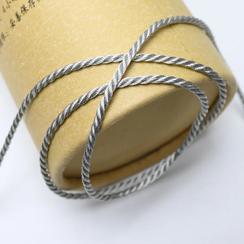Twisted Cotton Nylon Cords 10 Meters 2mm 3 Shares Colorful DIY Craft Braided Decoration Rope Drawstring Belt Accessories JK For Cotton Nylon Rope Cord