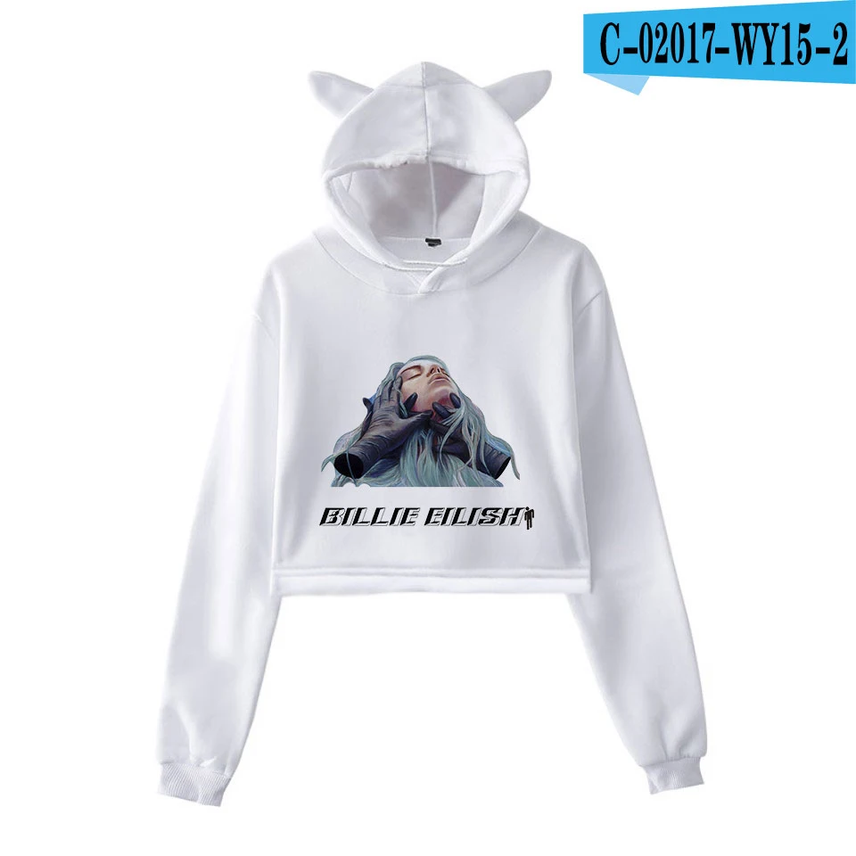 3 Billie Eilish/Осенняя теплая Толстовка для женщин Harajuku, толстовки в стиле хип-хоп для девочек-подростков, женская уличная одежда, пуловер - Цвет: 3