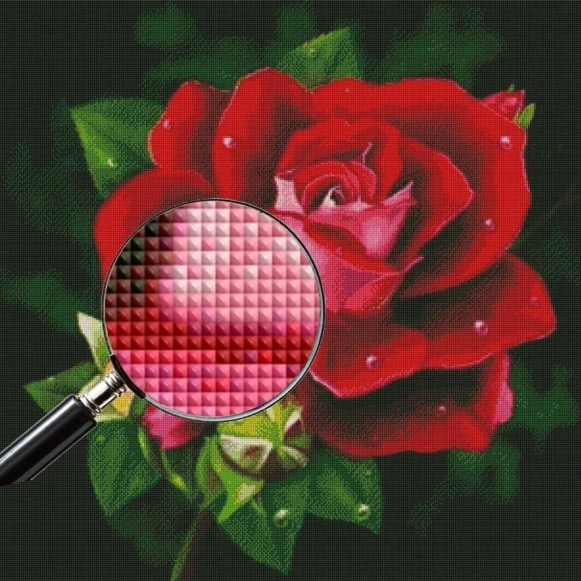 Miaodu Роза узоры Алмазная вышивка цветок полная квадратная мозаика Алмазная картина вышивка крестиком Стразы для украшения дома