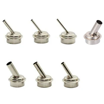 

New 7Pcs 45 Degree Bent Curved Heat Nozzle 2.5/3/4/6/7/9/12mm Hot Air Nozzles for 861DW Soldering Station