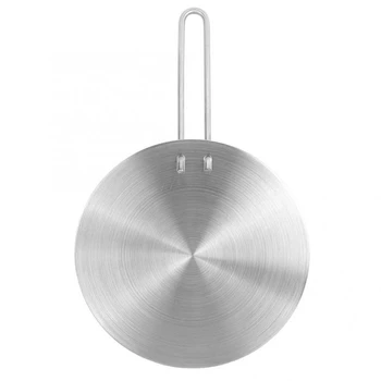 

Induction Converter Heat Diffuser Simmer Ring Plate,Stainless Steel Heat Diffuser Induction Plate with Stainless Handle