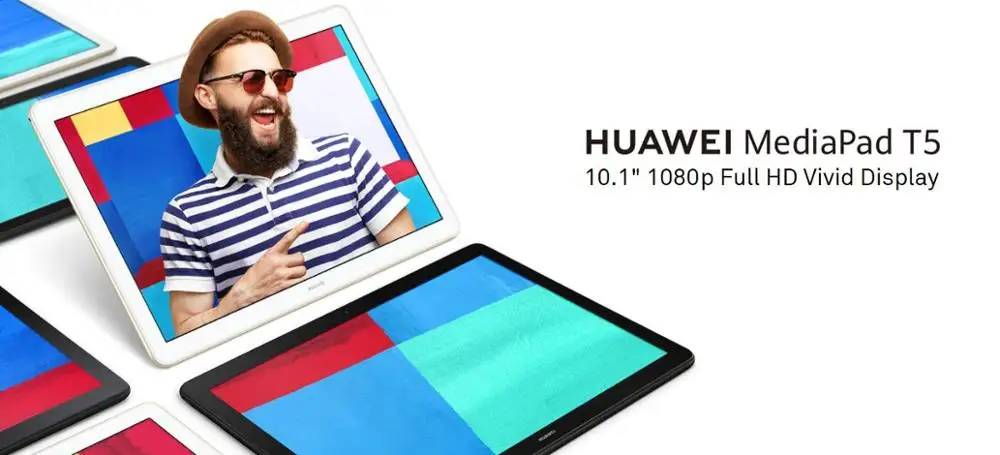 Huawei MediaPad T5 10," Kirin 659 Восьмиядерный 4G 64G 5100mAh Android 8,0 планшет 5MP 1080p Full HD разблокировка отпечатков пальцев wifi