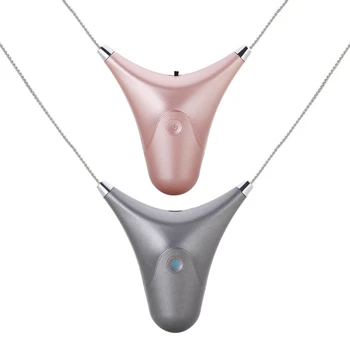 

2 Set USB Personal Wearable Air Purifier Necklace,Mini Portable Air Lonizers-Grey & Rose Gold