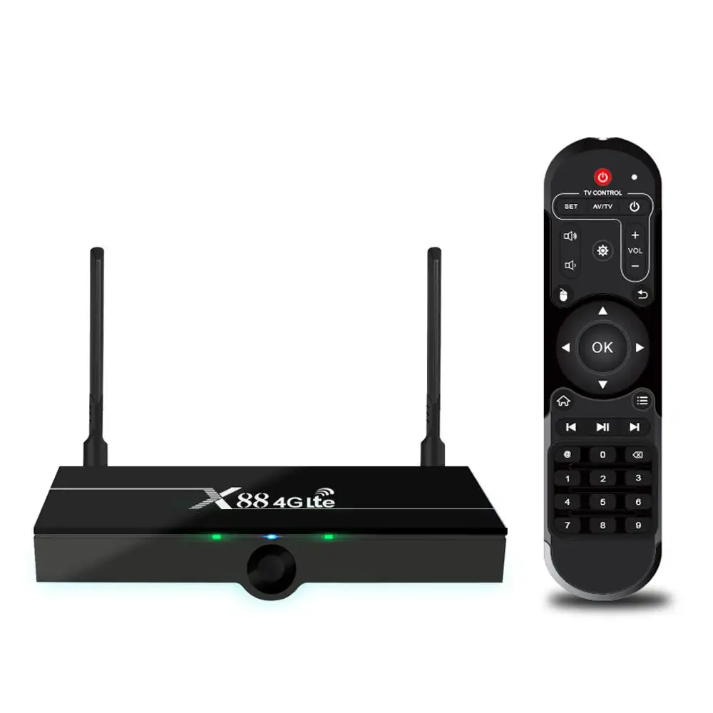 Поддержка 4G Nano sim-карты X88 4G Lte Android tv Box 2GB 16GB Rockchip RK3328 Dual Wifi 4K медиаплеер USB3.0 Google Play Store - Цвет: Only box