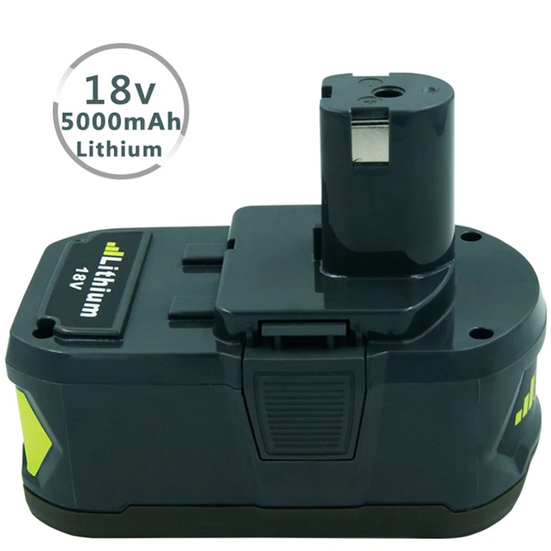 AAAE Top-P117 Зарядное устройство для Ryobi 9,6 V-18 V+ 1 шт. 18V 5000 мА/ч, литий Батарея Замена для Ryobi P108(Батарея с Зарядное устройство в комплекте