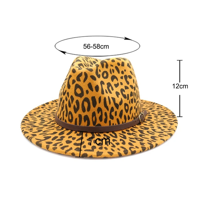 Леопардовая фетровая Мужская мягкая фетровая шляпа Женская верблюжья шерстяная джазовый топ шляпа с поясом винтажная Осенняя зимняя женская панама
