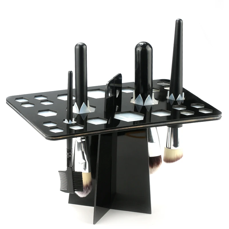 

26 Holes Stand For Brush Holder Make Up Drying Rack Organizer Shelf Tree Organizer Cosmetic Foundation Brushes Dryer Stand Tool