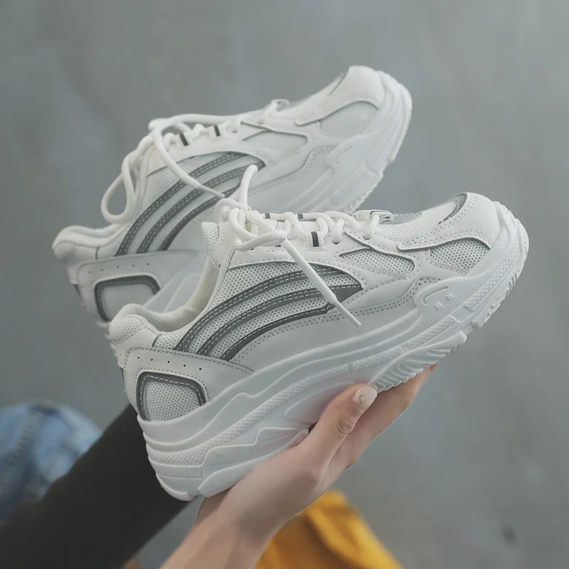 

Women Casual Shoes Mesh Women Vulcanize Shoes Platform Lace-Up Fashion Breathable Sneakers for Woman Zapatillas Mujer Deportiva