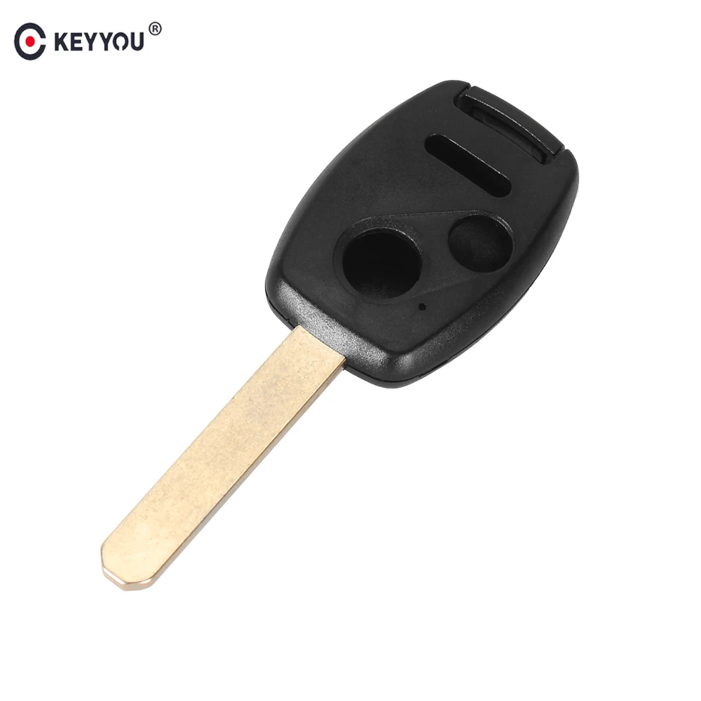KEYYOU чехол для дистанционного ключа 2 + 1 3 кнопки Honda Accord Civic Jazz FRV Черный Сменный