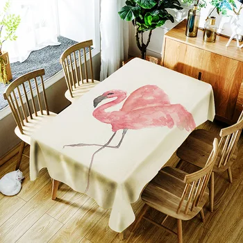 baratas Tecido De Poliéster à Prova Dwaterproof água Toalha Cozinha Mesa Jantar Decorações Casa Retangular Festa Capas De Mesa Estilo Americano Coffe