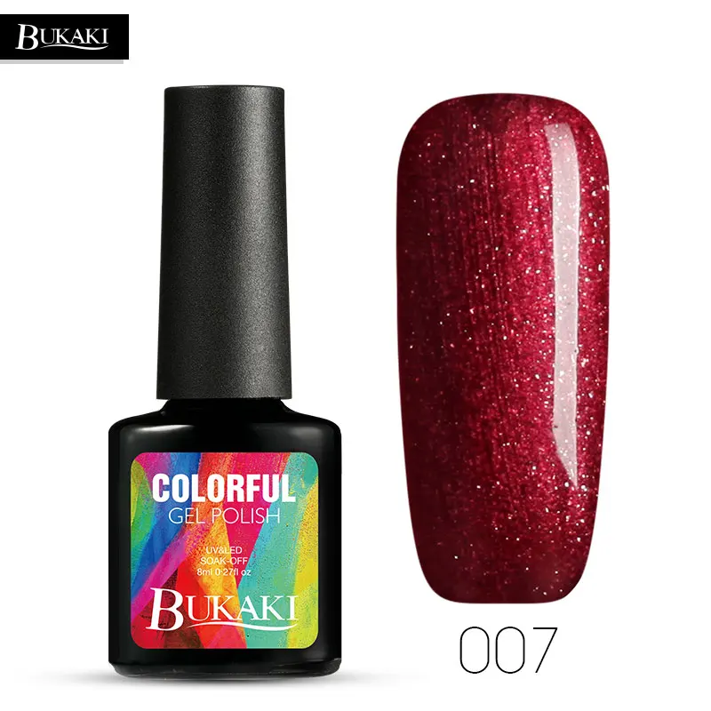 Color Gel 007 BUKAKI светящийся в темноте ногти розовый гель для ногтей с блёстками полировка изменение цвета УФ Гель-лак для ногтей 3D флуоресцентный Гибридный лак - Цвет: Color Gel 007