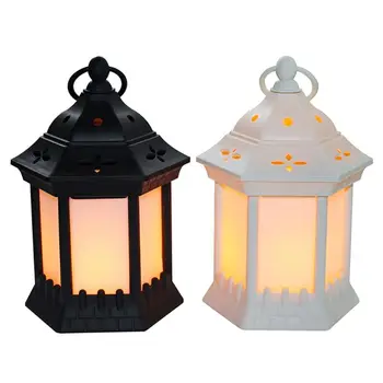 

Halloween Decoration Vintage LED Flame Lamp Hanging Wind Light Portable Candle