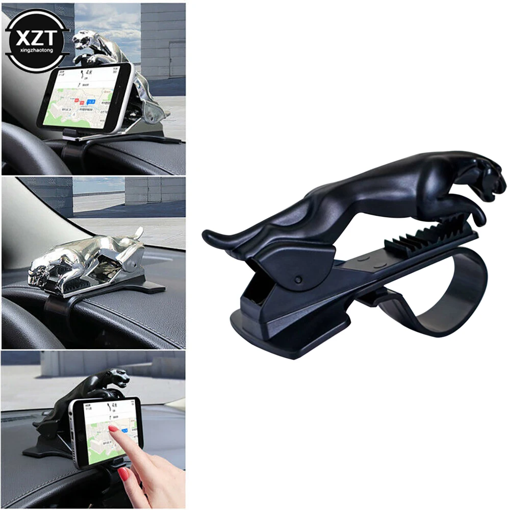 Universal Leopard Auto Telefon Halter Einstellbare Dashboard Mount Clip Mobilen Smartphone GPS Stehen Halterung Für Alle Telefon – Detail 1