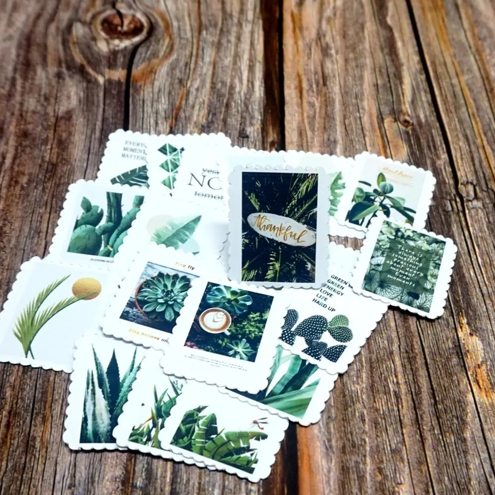 

22PCS Cute Green Plants Waterproof Stickers DIY Scrapbooking Journal Decoration Stationery Sticker Kids Girl Boy Gift Stickers