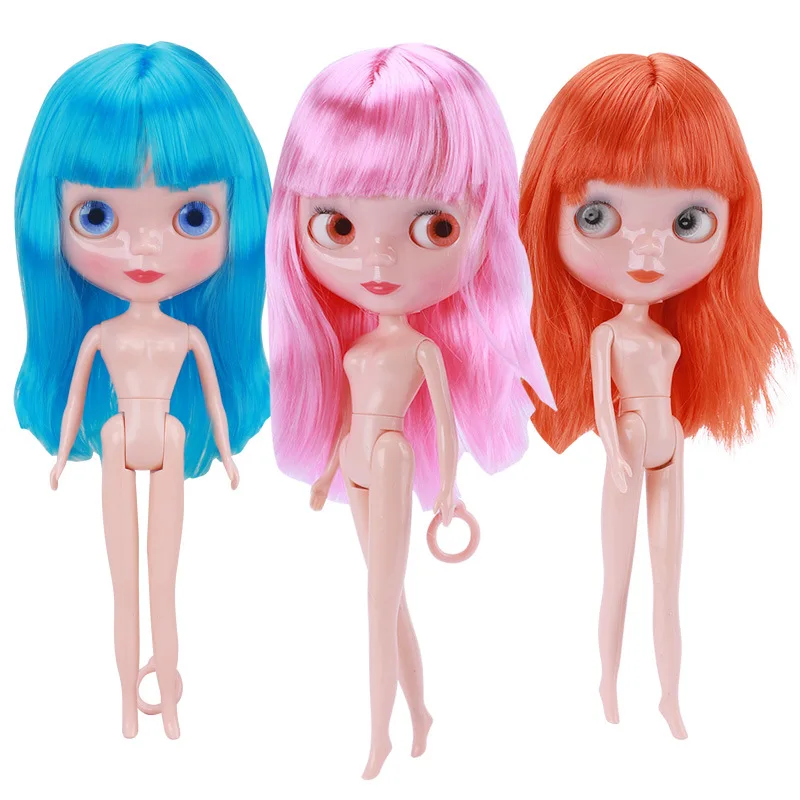 30 см шарнирные BJD куклы для девочек, модная Кукла Blyth, цветные волосы, сделай сам, макияж, Обнаженная кукла, наряды, игрушки для девочек, подарок
