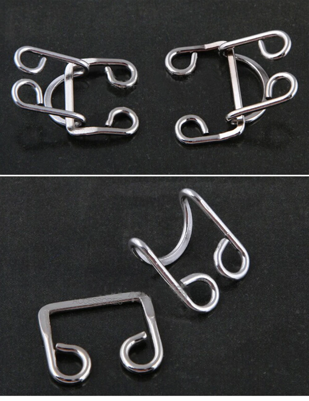 Garment Hooks 40sets/lot 17# 18# big trousers jeans pant dress hooks metal brass hook / eye nickle, black HE-026
