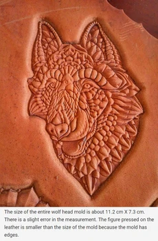 

Hand-work unique design leather working tools carving punches stamp craft tools- 3D Wolf's head pattern