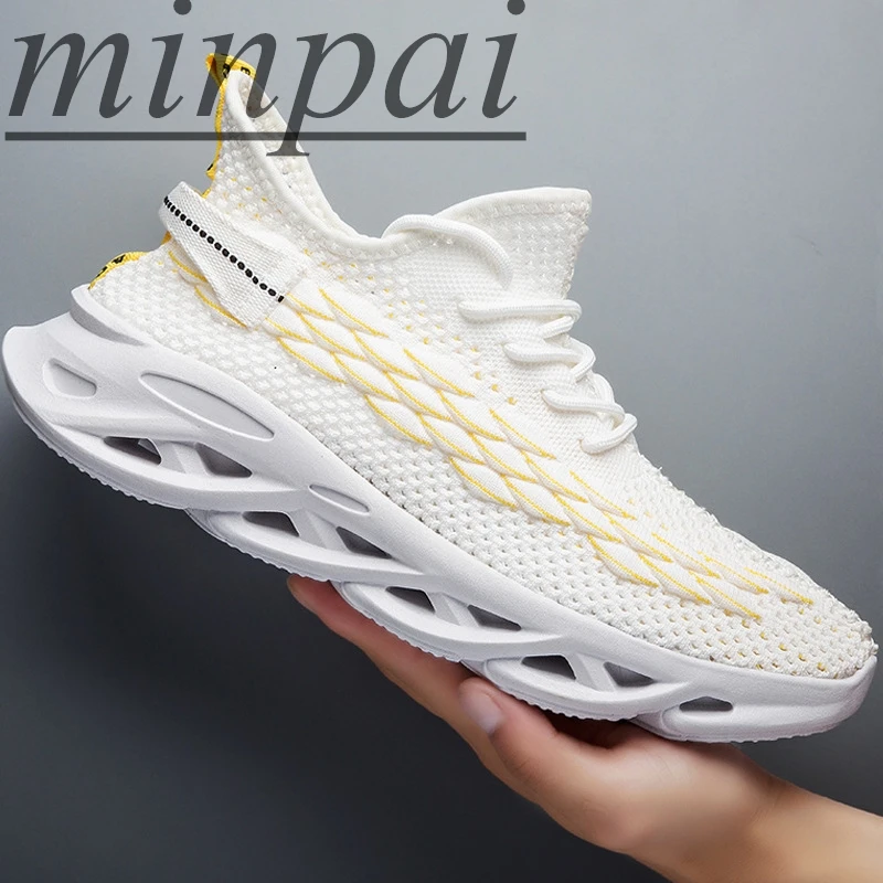 

Men's Shoes Students Fly Weave Men's Running Shoes Sports Breathable Leisure Travel Off White Shoes, Hip Hop Sneakers