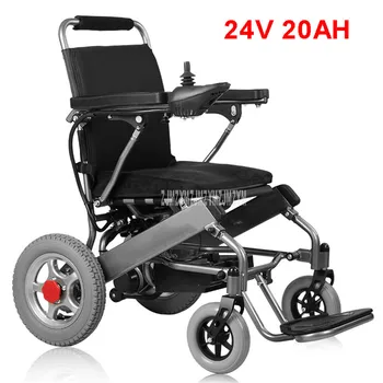 

24V 20AH Foldable Electric Wheelchair Aluminum Alloy For Elderly Disabled Patient 8+12 inch Wheel Handicapped Scooter JRWD602